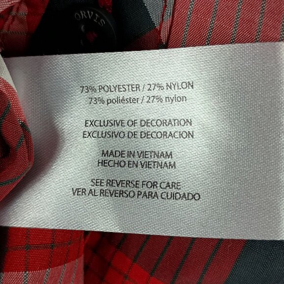 Orvis Mens Plaid Short Sleeve Woven Tech Shirt Button-Up Size M Red/Gray Outdoor - Picture 5 of 7